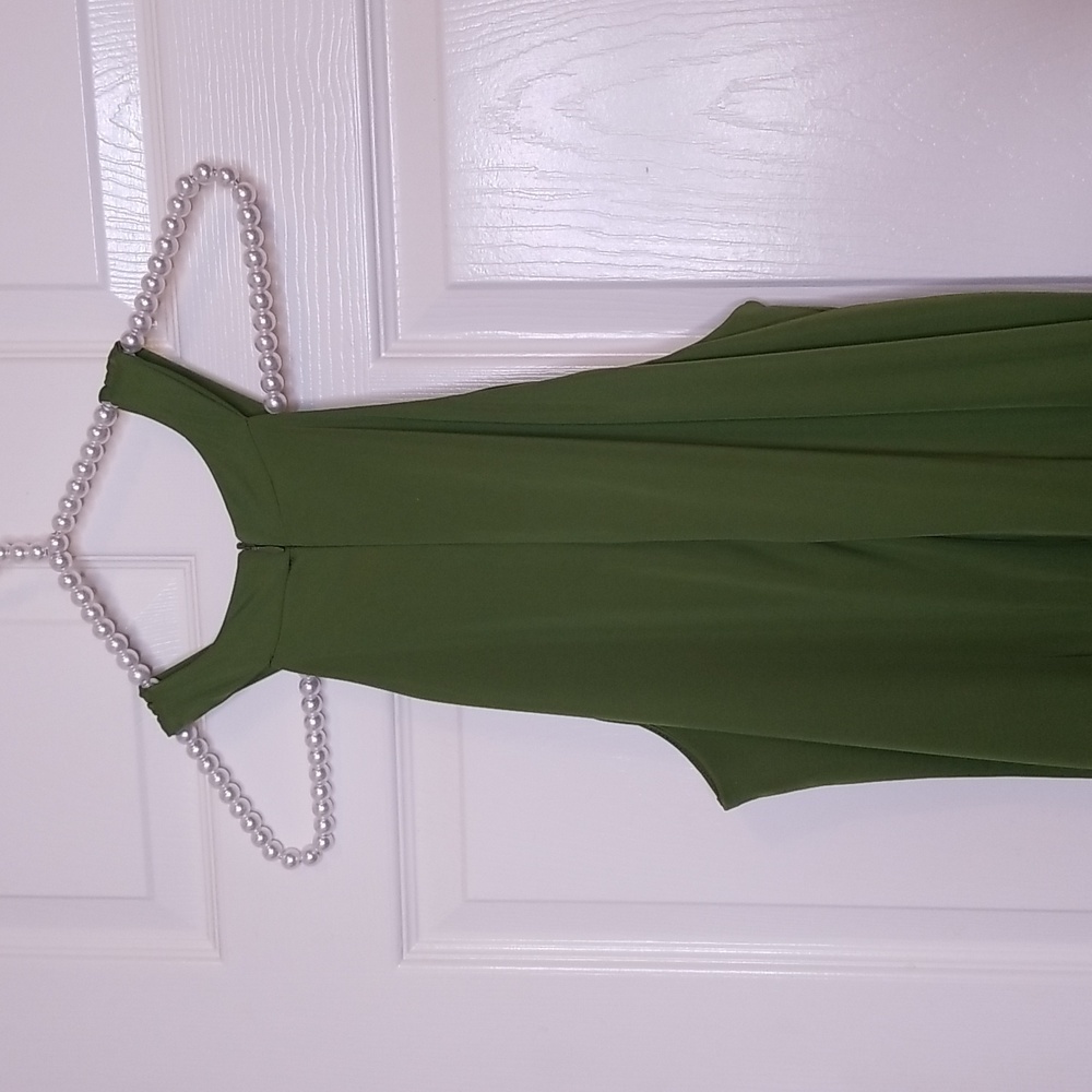 INC Womens Halter Style Green Jumpsuit - Picture 9 of 14